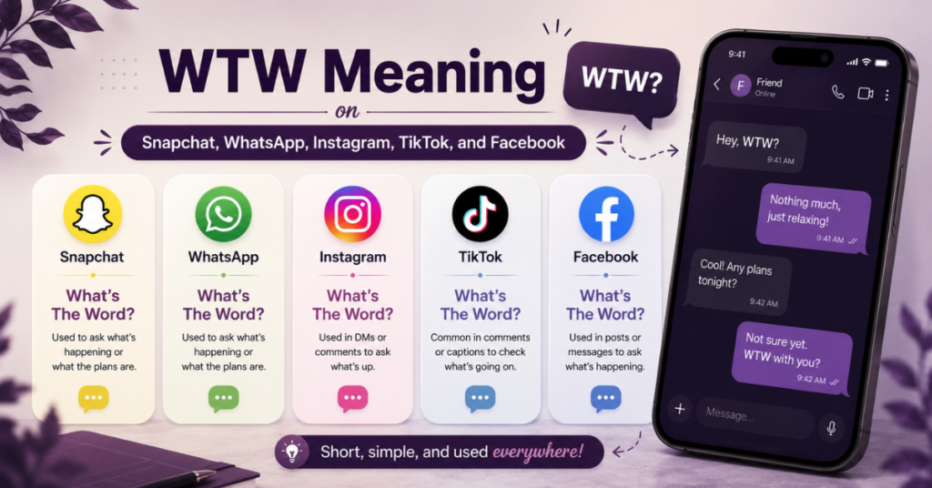 What Does WTW Mean in Text? WTW Meaning on Snapchat, WhatsApp, Instagram, TikTok, and Facebook