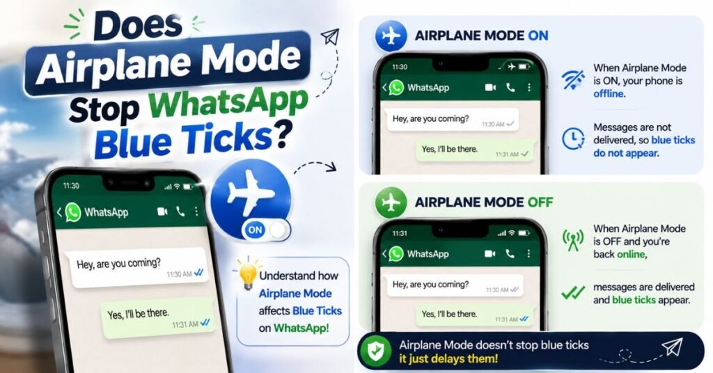 Does Airplane Mode Stop WhatsApp Blue Ticks