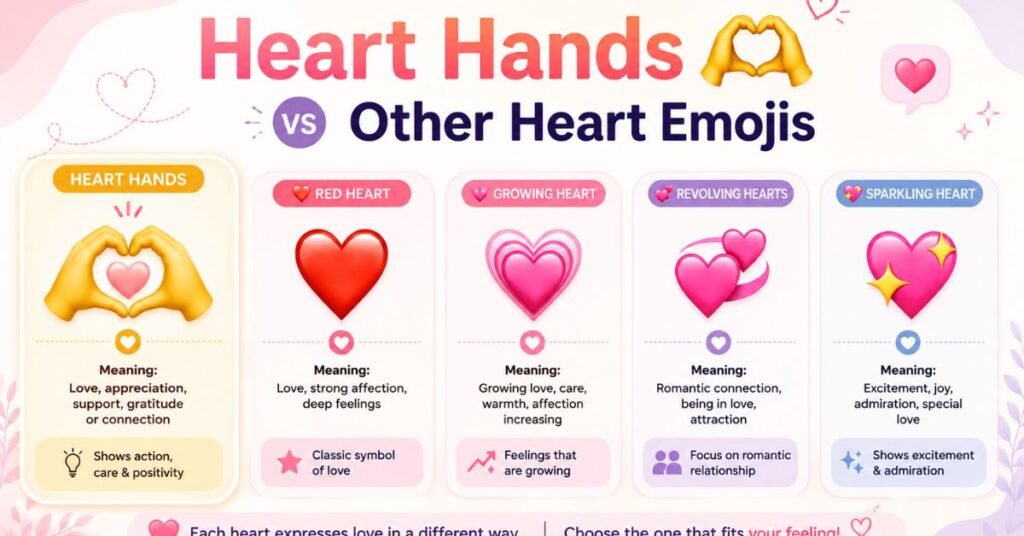 Heart Hands Emoji Meaning 🫶 Heart Hands 🫶 vs Other Heart Emojis