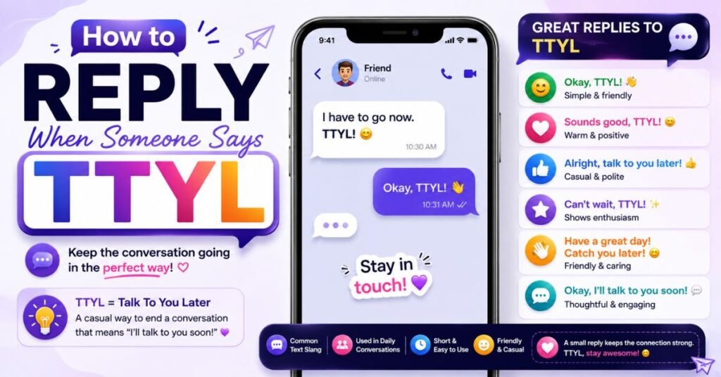 How to Reply When Someone Says TTYL