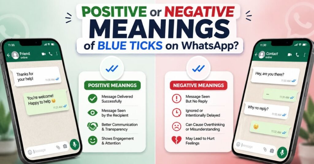Positive Meanings or Negative Meanings of Blue Ticks on WhatsApp