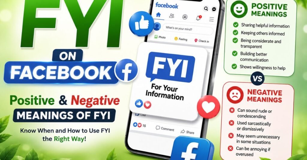 Positive and Negative Meanings of FYI on Facebook
