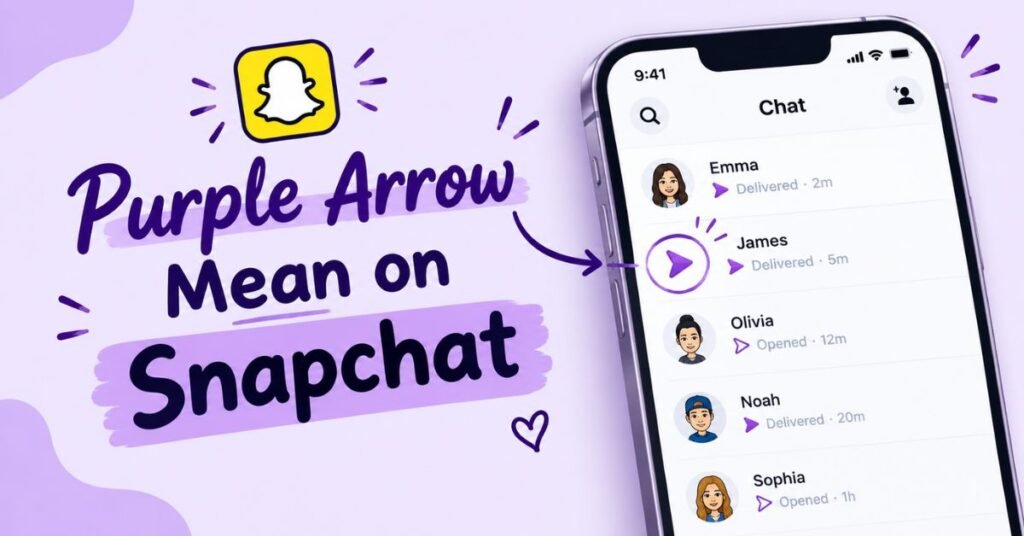 Purple Arrow Meaning on Snapchat 