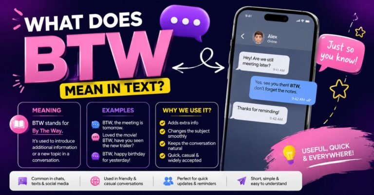 What Does BTW Mean In Text?