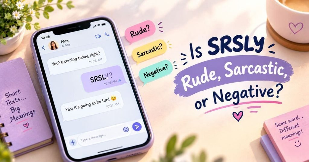 Is SRSLY rude, sarcastic, or negative?